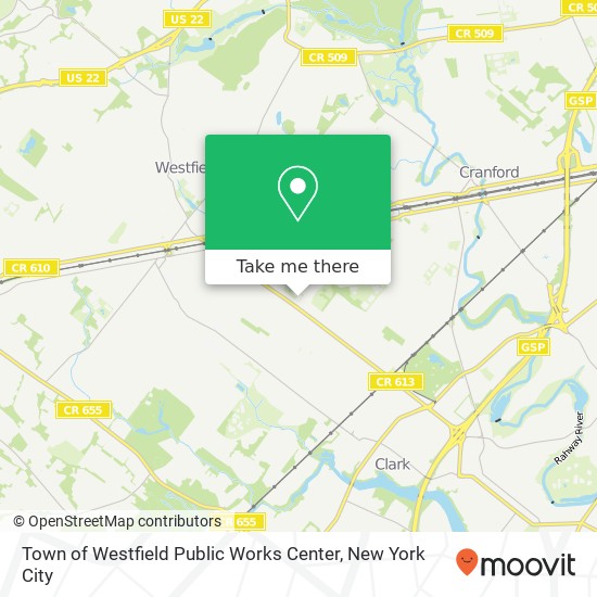 Mapa de Town of Westfield Public Works Center