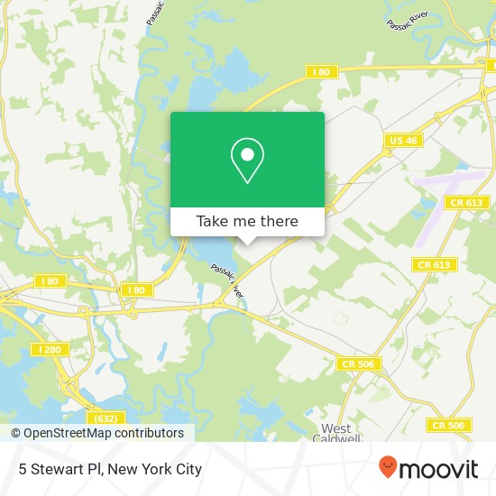 Mapa de 5 Stewart Pl, Fairfield (FAIRFIELD), <B>NJ< / B> 07004
