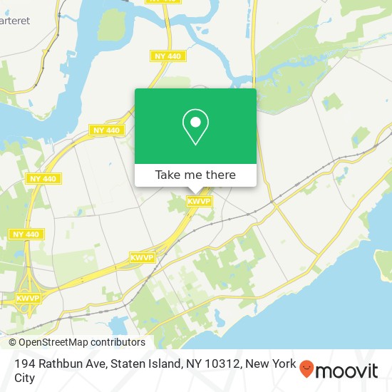 Mapa de 194 Rathbun Ave, Staten Island, NY 10312