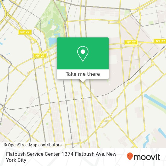 Flatbush Service Center, 1374 Flatbush Ave map