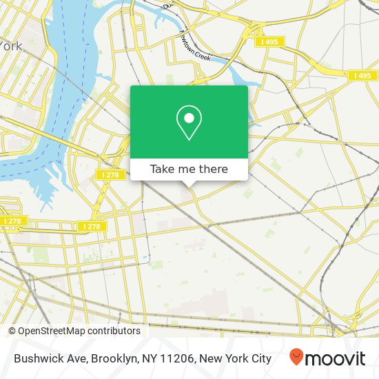 Bushwick Ave, Brooklyn, NY 11206 map