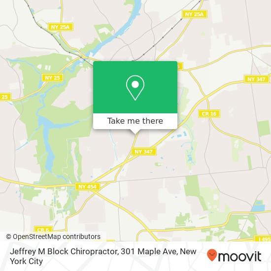Jeffrey M Block Chiropractor, 301 Maple Ave map