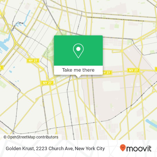 Mapa de Golden Krust, 2223 Church Ave