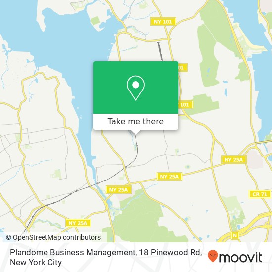 Mapa de Plandome Business Management, 18 Pinewood Rd