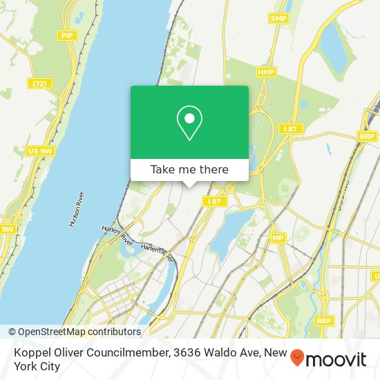 Mapa de Koppel Oliver Councilmember, 3636 Waldo Ave