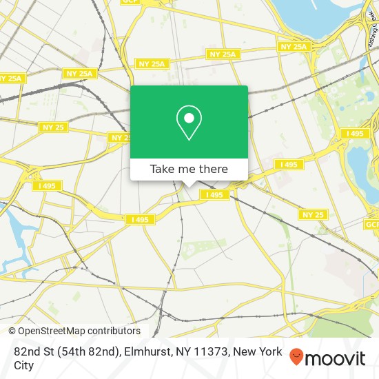 Mapa de 82nd St (54th 82nd), Elmhurst, NY 11373