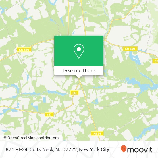 Mapa de 871 RT-34, Colts Neck, NJ 07722