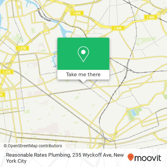 Reasonable Rates Plumbing, 235 Wyckoff Ave map