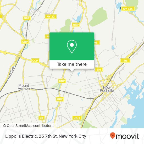 Mapa de Lippolis Electric, 25 7th St