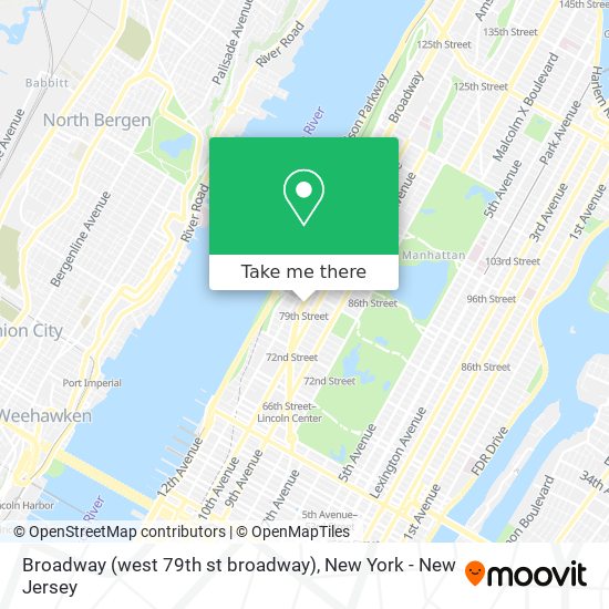 Broadway (west 79th st broadway) map