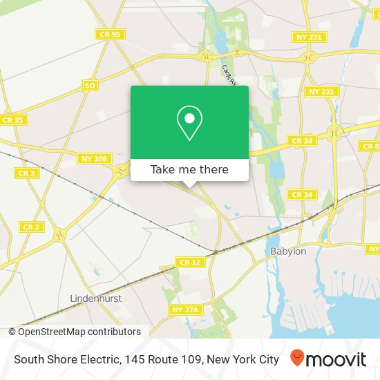 South Shore Electric, 145 Route 109 map