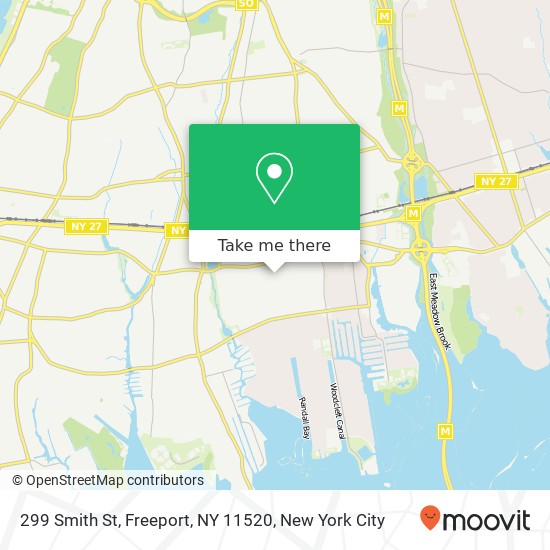 Mapa de 299 Smith St, Freeport, NY 11520