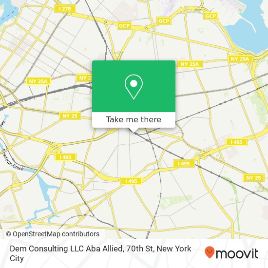 Dem Consulting LLC Aba Allied, 70th St map