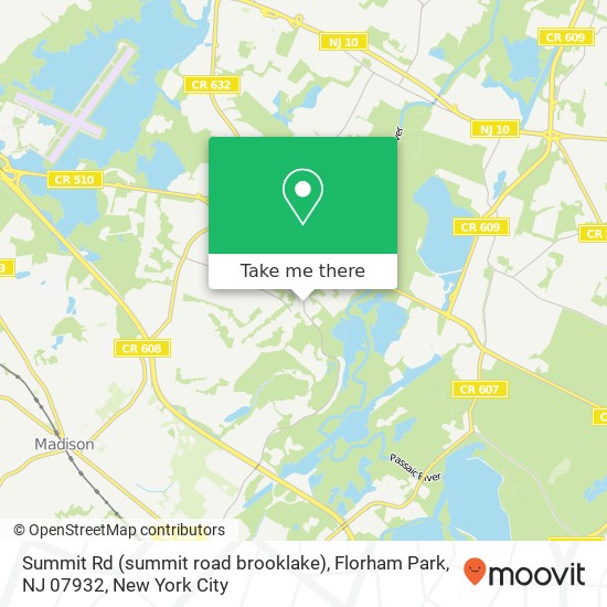 Summit Rd (summit road brooklake), Florham Park, NJ 07932 map