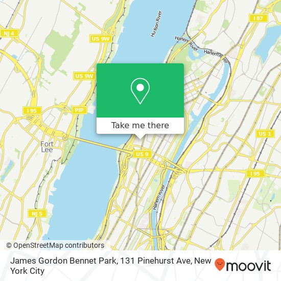 James Gordon Bennet Park, 131 Pinehurst Ave map