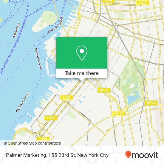Mapa de Palmer Marketing, 155 23rd St