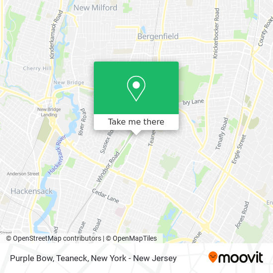 Mapa de Purple Bow, Teaneck