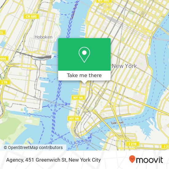 Mapa de Agency, 451 Greenwich St