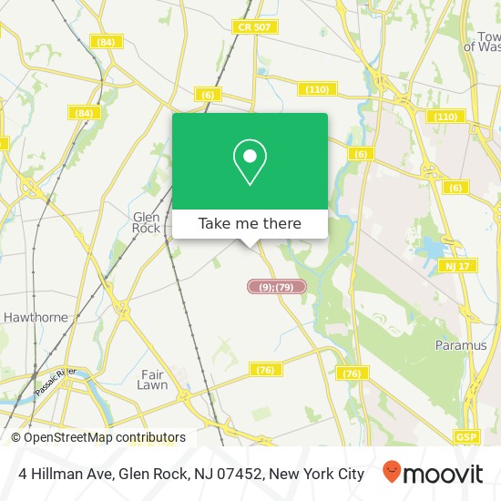 4 Hillman Ave, Glen Rock, NJ 07452 map
