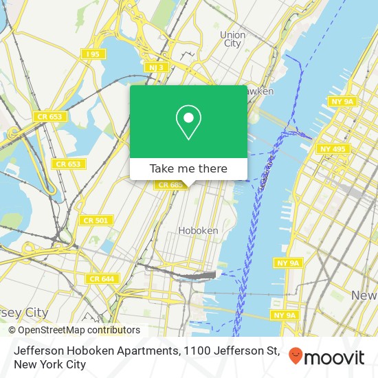 Jefferson Hoboken Apartments, 1100 Jefferson St map