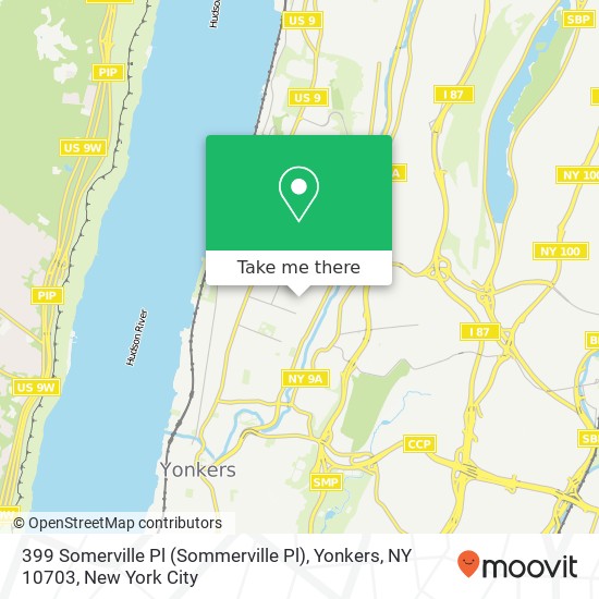 Mapa de 399 Somerville Pl (Sommerville Pl), Yonkers, NY 10703