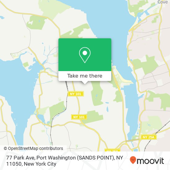 77 Park Ave, Port Washington (SANDS POINT), NY 11050 map