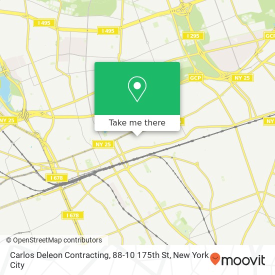 Mapa de Carlos Deleon Contracting, 88-10 175th St