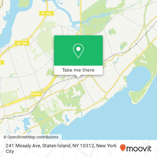 Mapa de 241 Mosely Ave, Staten Island, NY 10312