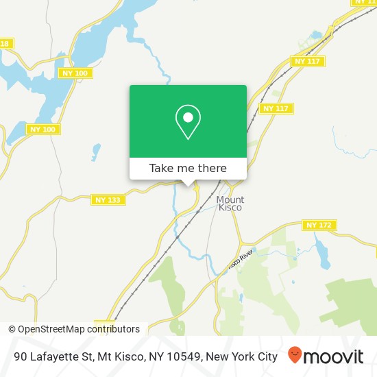 Mapa de 90 Lafayette St, Mt Kisco, NY 10549