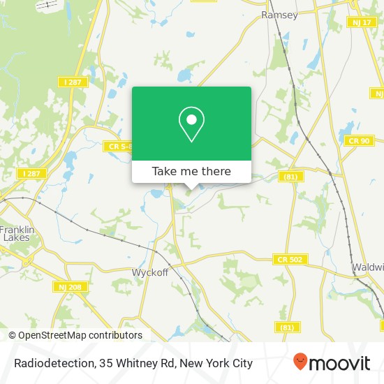 Mapa de Radiodetection, 35 Whitney Rd