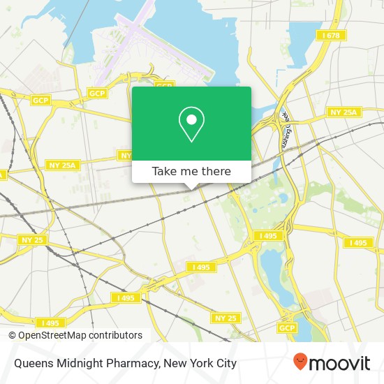 Queens Midnight Pharmacy map