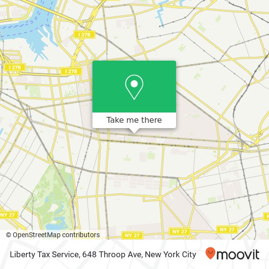 Mapa de Liberty Tax Service, 648 Throop Ave