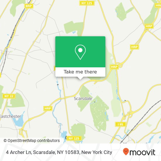 Mapa de 4 Archer Ln, Scarsdale, NY 10583