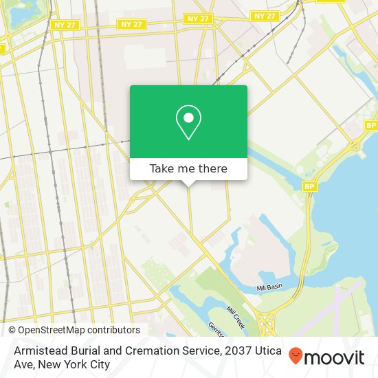 Mapa de Armistead Burial and Cremation Service, 2037 Utica Ave