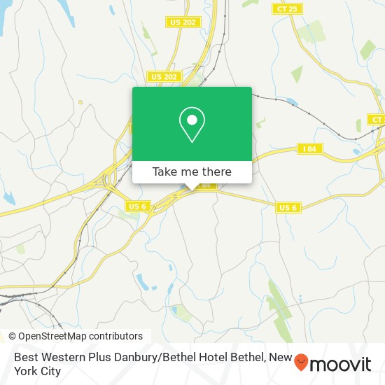Best Western Plus Danbury / Bethel Hotel Bethel map