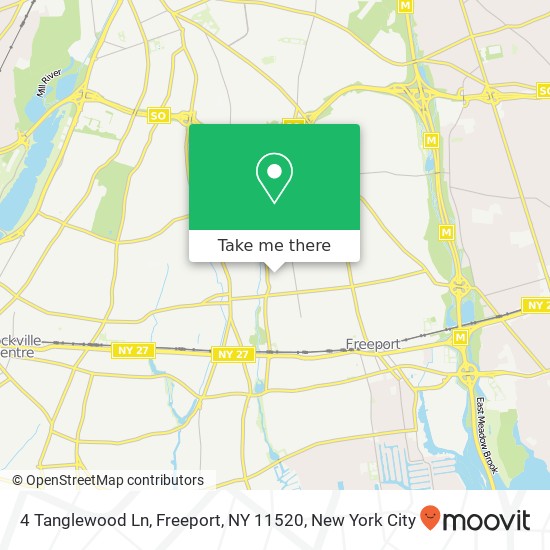 Mapa de 4 Tanglewood Ln, Freeport, NY 11520