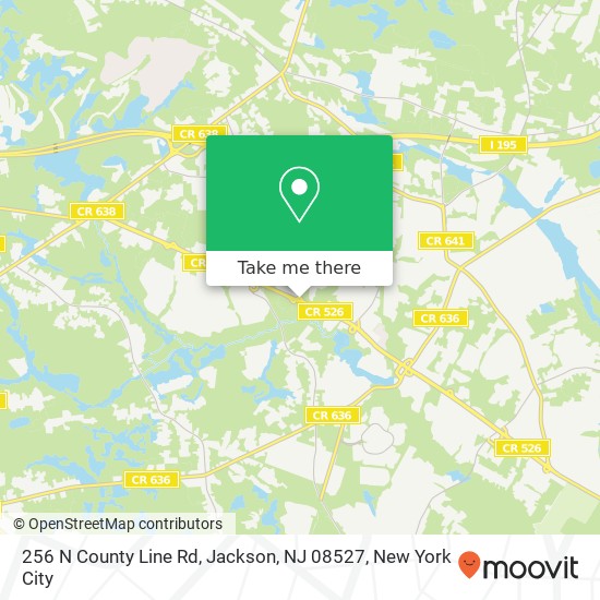 256 N County Line Rd, Jackson, NJ 08527 map