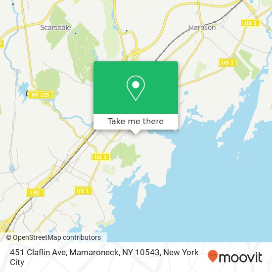 451 Claflin Ave, Mamaroneck, NY 10543 map