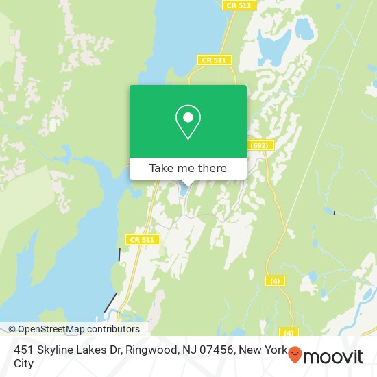 Mapa de 451 Skyline Lakes Dr, Ringwood, NJ 07456
