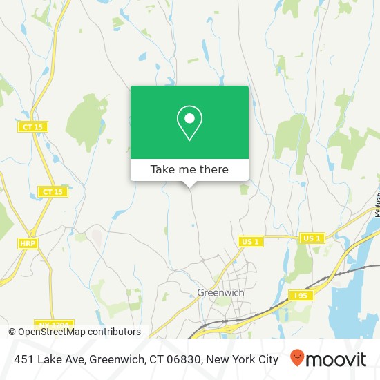 Mapa de 451 Lake Ave, Greenwich, CT 06830