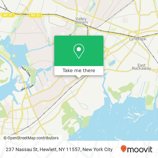 Mapa de 237 Nassau St, Hewlett, NY 11557