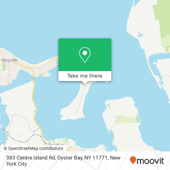 Mapa de 383 Centre Island Rd, Oyster Bay, NY 11771