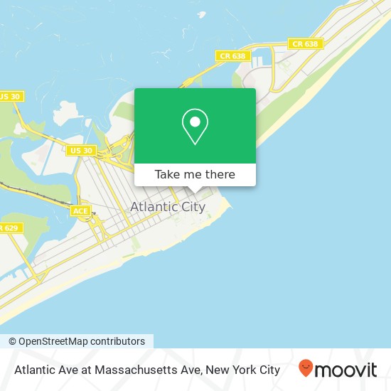 Atlantic Ave at Massachusetts Ave map