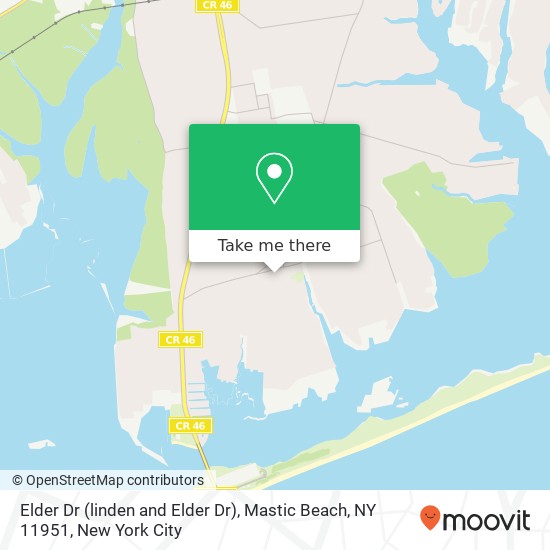 Elder Dr (linden and Elder Dr), Mastic Beach, NY 11951 map