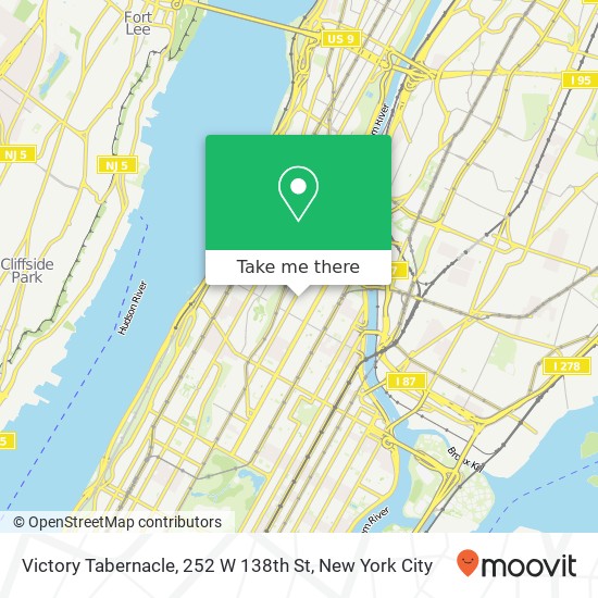 Victory Tabernacle, 252 W 138th St map