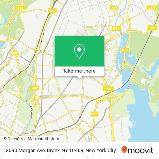 Mapa de 2690 Morgan Ave, Bronx, NY 10469