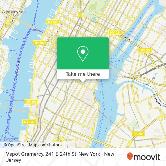 Vspot Gramercy, 241 E 24th St map