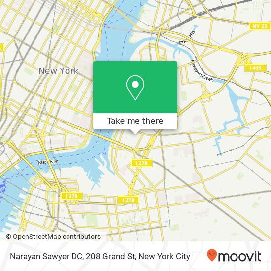 Mapa de Narayan Sawyer DC, 208 Grand St