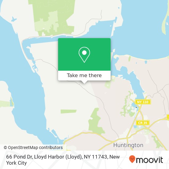 Mapa de 66 Pond Dr, Lloyd Harbor (Lloyd), NY 11743