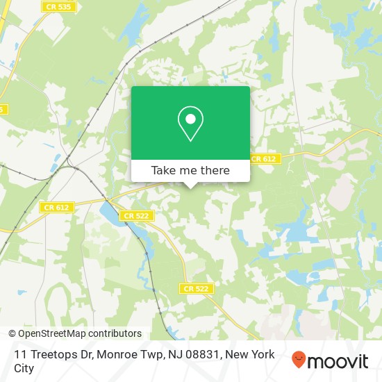 11 Treetops Dr, Monroe Twp, NJ 08831 map